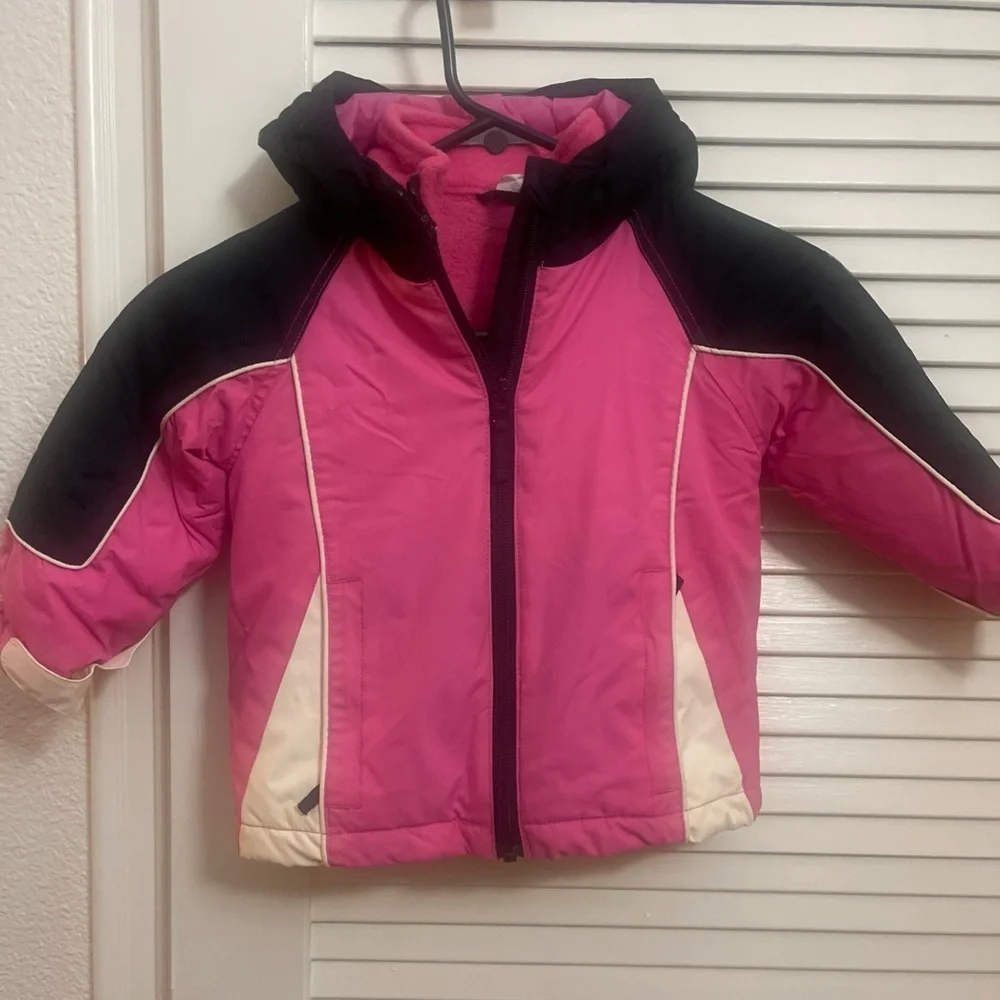 The Children's Place Pink and Cream winter snow  3 in 1 jacket